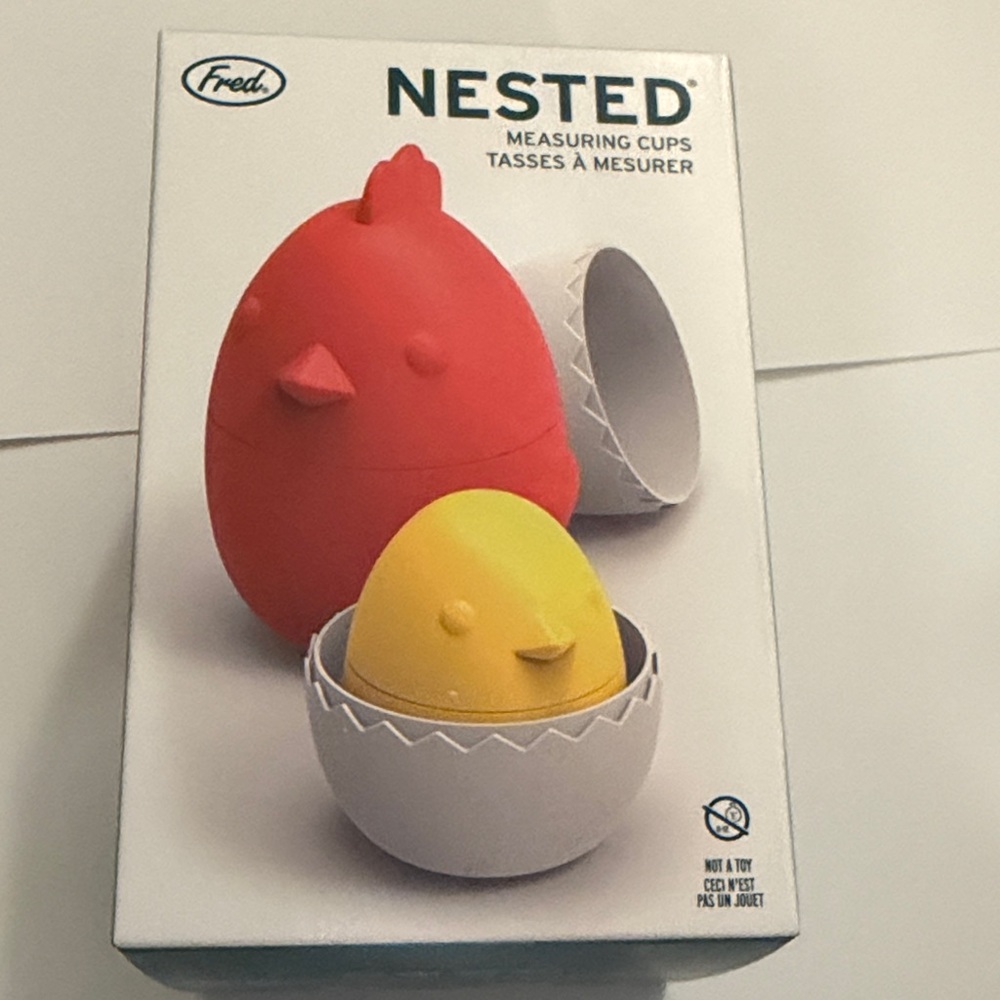 Fred Nesting Chick Measuring Cups in Red & Yellow